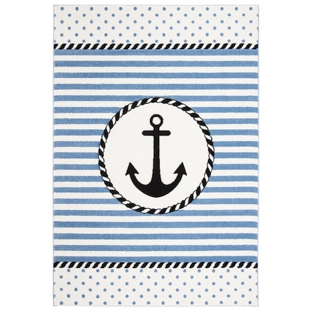 Safavieh 2 x 3 ft. Carousel Kids & Youth Rectangle Rug, Ivory & Navy CRK124A-2